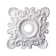 thumbnail image 1 of 18 inch x 18 inch x 1-5/8 inch Shell And French Twist Polyurethane Ceiling Medallion Single Pack, 1 of 6