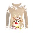 thumbnail image 4 of Sweat-shirt à Col Rond à Manches Trois Quarts Imprimé Décontracté pour Femme sur Clearance, 4 of 4