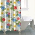 thumbnail image 4 of Pioneer Flower Floral Print Pattern Shower Curtain 72"x72", Bathroom Decorative Shower Curtain Set with 12 Hooks, Waterproof Washable, 4 of 6