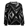 thumbnail image 7 of Geometric Lattice Womens Oversized Sweatshirts Hoodies Crewneck Casual Tops Comfy FallWinter Clothes 2024, 7 of 7