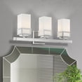 thumbnail image 3 of Livex Lighting Harding 3 Light Bath Vanity Light in Nickel, 3 of 10