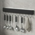Kitchen Utensil Hanger Wall Mounted Adhensive Hooks No Drilling