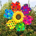 thumbnail image 5 of Sunflower Lawn Pinwheels Wind Spinners 14 Inch Colorful Flower Garden Party Pinwheel Wind Spinner Large Garden Windmill Pinwheels for Outdoor Balcony Patio Garden Yard Decoration, 5 of 9