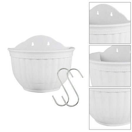unbranded Stylish Half Round Hanging Planter Flower Pot Garden Decor for