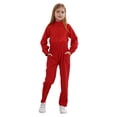 thumbnail image 2 of Runhomal Combinaison de Vol à Fermeture Éclair pour Filles Enfants Combinaison Décontractée Rouge 10, 2 of 7