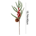thumbnail image 3 of Aodebiao Tiges de Verdure de Pin Artificielles Réalistes avec Baies et Cônes Rouges, Branches Flexibles pour Couronnes de Noël, Centres de Table, Déco Maison et Mariage, Arrangements de Feuillage Réalistes, 3 of 6