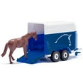 thumbnail image 4 of Jeep Red with Horse Trailer Blue and Horse Accessory Diecast Model by Siku, 4 of 4