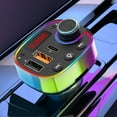 thumbnail image 1 of Dvkptbk Car MP3 Bluetooth Player Aluminum Multifunction LED Light Fast Charge Car Charge, 1 of 7