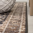 thumbnail image 3 of JONATHAN Y WASHABLE 8 x 10 Area Rug, Chapell Chenille Medallion - Black/Terra, WSH203A-8, 3 of 8