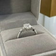 thumbnail image 3 of solitaire jewels 1.3CT Oval Moissanite 3 Stone Engagement Ring For Women, 10K White Gold, 3 of 5