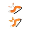 thumbnail image 1 of 2 Set Orejas Y Cola Oreja De Gato Tocado Para Disfraz NaranjaBlanco Naranja Sunnimix cola de traje, 1 of 7