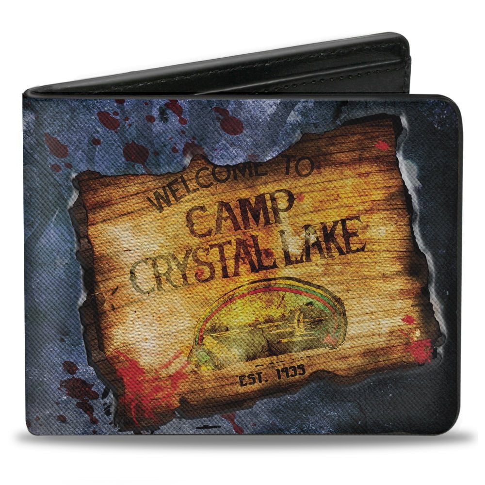 Horror Movies Wallet, Bifold, Friday the 13th Welcome to Camp Crystal Lake  Sign, Vegan Leather - Walmart.com