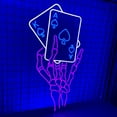 thumbnail image 2 of Skull Poker Neon Sign, Art Wall Decor, 2 of 4