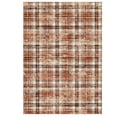 thumbnail image 3 of GlowSol 9'x12' Washable Area Rugs for Living Room Modern Farmhouse Plaid Rug Non-Slip Low Pile Large Rug Floor Cover, Orange, 3 of 8