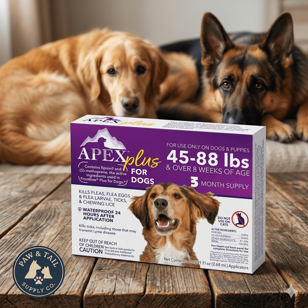 Apex Plus Flea & Tick Treatment for Large Dogs 45-88 lbs 3-Month Supply
