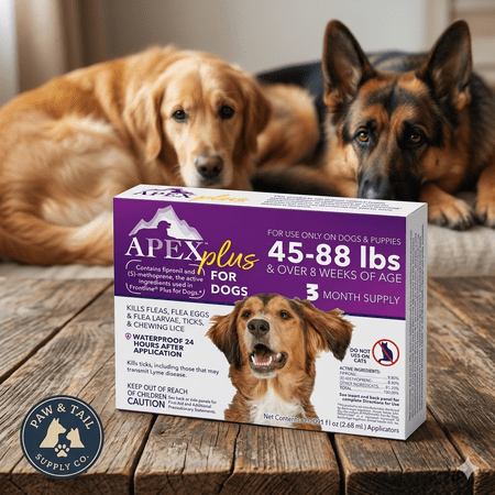 Apex Plus Flea & Tick Treatment for Large Dogs 45-88 lbs 3-Month Supply