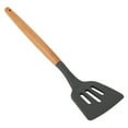 thumbnail image 1 of utensilio silicona Utensilio de cocina de silicona Hogar Restaurante Utensilios de cocina con mango de madera (espátula ranurada) Unbranded JY09588-05, 1 of 8