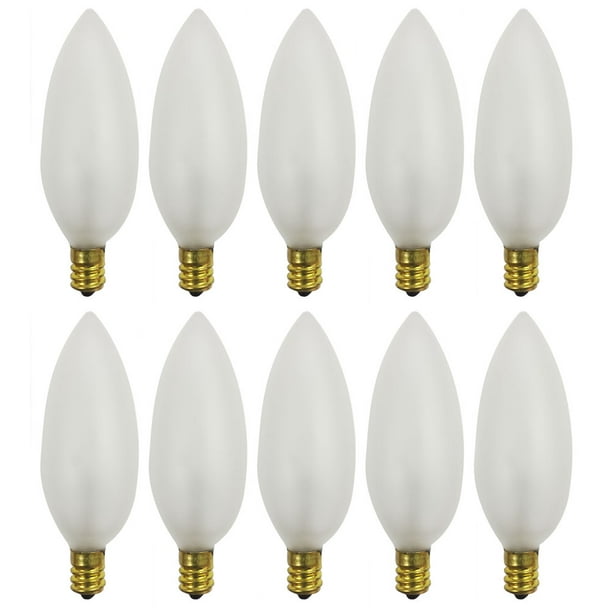 Royal Designs 10 Pack Candelabra Incandescent Light Bulbs 60Watt