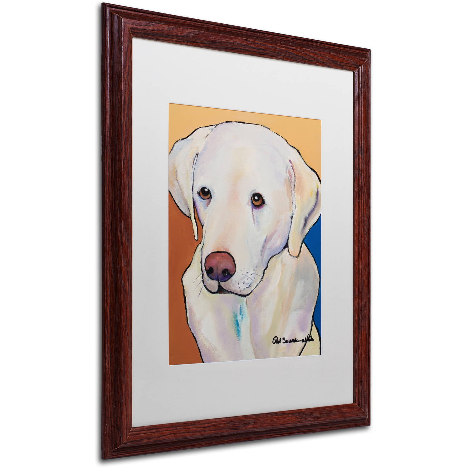 Trademark Fine Art "Millie Large" Canvas Art by Pat Saunders-White, White Matte, Wood Frame