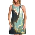 thumbnail image 1 of Balery Majestic Ostrich In Forest Vestidos de verano para mujer con estampado: vestido holgado sin mangas, vestido playero informal y cómodo para días calurosos., 1 of 7