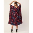 thumbnail image 3 of Moomaya Women's Printed Viscose Kaftan Dress, Round Neck, Asymmetric Hem Midi Dress, 3 of 8