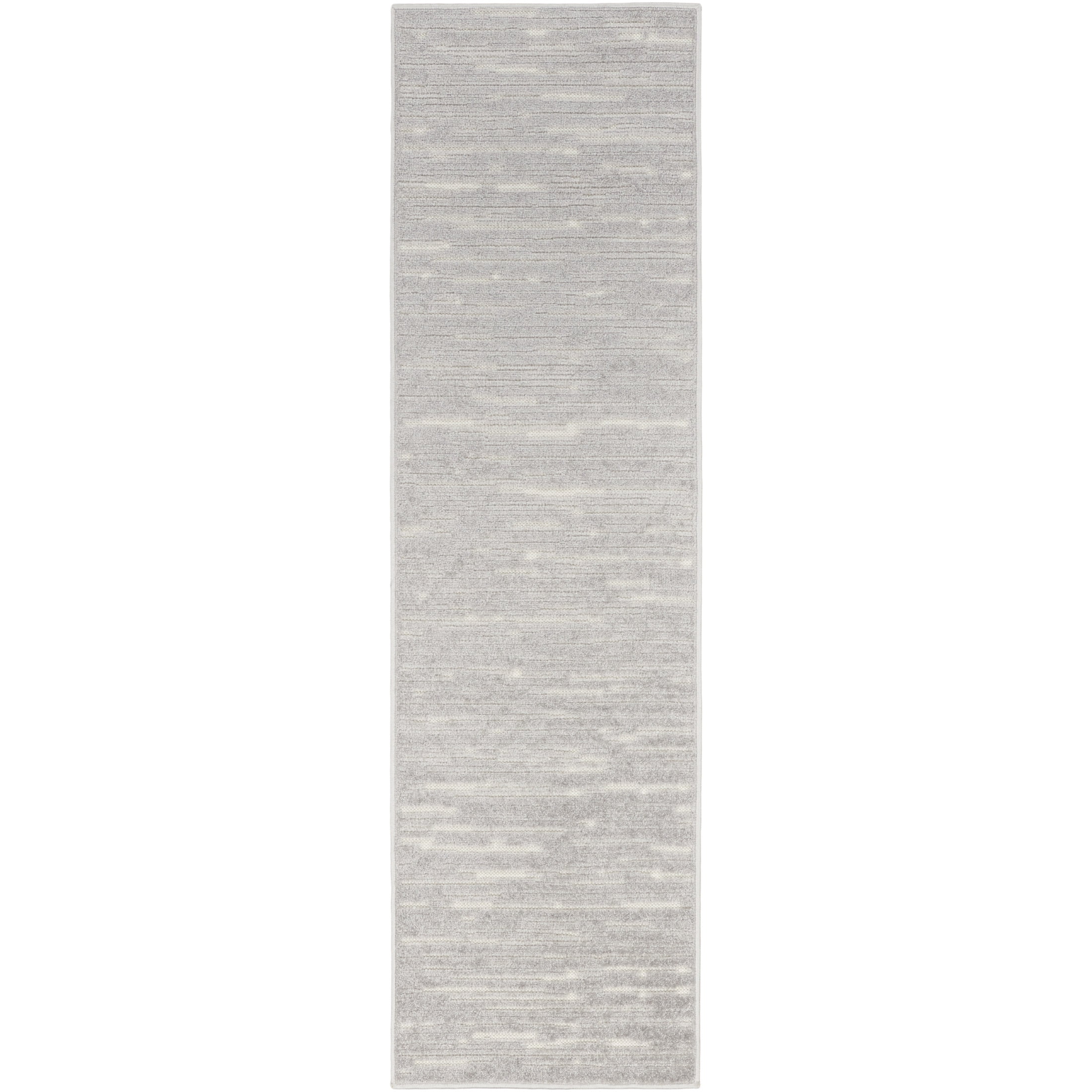 Nourison Care Free 2' x 6' Light Grey Modern Indoor Rug