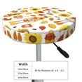 thumbnail image 4 of Lsque Autumn Harvest Gnomes Pattern Round Bar chair cushion covers Velvet Fabric Premium Comfort Protects from Scratches and Stains for 14-17 Inch Chair-12 inch, 4 of 7