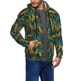 thumbnail image 2 of Kdxio Jungle Leopard Yellow Print Men Hoodies Casual Hoodies for Men with Zip Pockets Full Zip Long Sleeve Sweatshirt Sports Hooded Jacket-Medium, 2 of 5
