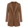 thumbnail image 4 of UTTOASFAY Coat Women Blazers Windproof Coat Trench Coat Coats Autumn Spring Coat Blouse Jacket Brown 14(XXXL), 4 of 8