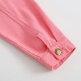 thumbnail image 5 of Wxirdiow Toddler Clothes for Girls Girl's Denim Jacket Button Down Long Sleeve Jean Coat and Jean Fall Outerwear Streetwear Pink Size,11-12 Years, 5 of 9
