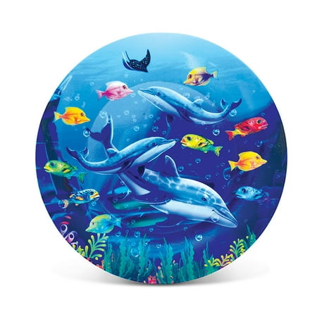 - Ceramic Plate 8 Inch Dolphin Reef Round Plate