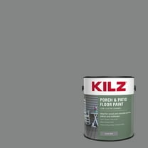 KILZ Porch & Patio Latex Floor Paint, Interior/Exterior, Low-Lustre Enamel, Slate Gray, 1 Gallon