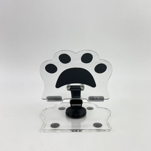 Kayllesine PC tablet mounts,Acrylic Tablet Stand Holder with 360 Rotating Base, Foldable Adjustable Transparent Tablet Holder for Desk Home Office