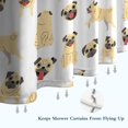 thumbnail image 6 of Cute Cartoon Pug Shower Curtain 72"x84" ,Bathroom Decorative Shower Curtains Set with 12 Hooks,Modern Waterproof Washable Shower Curtain, 6 of 6