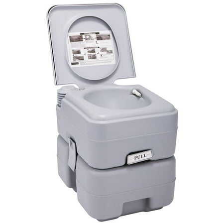 portable toliet 5 gallon 20l outdoor camping toilet potty cool gray