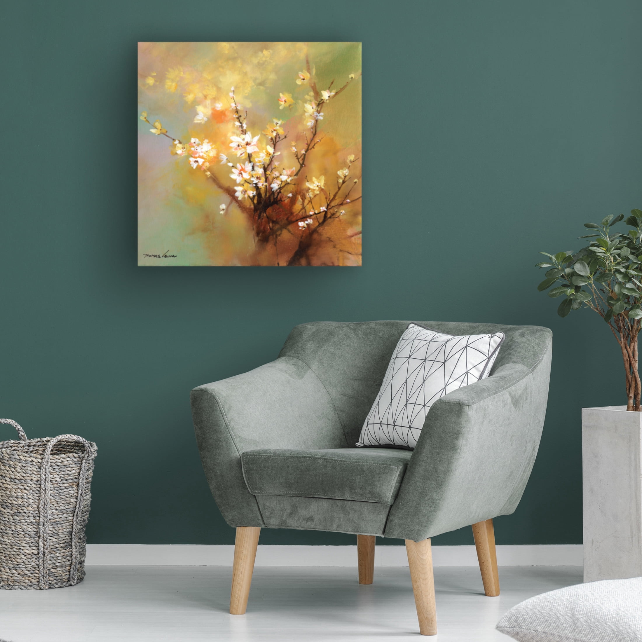 Canvas Wall Art - Thomas Leung 'Flower In Dream' Wall Art for Living Room, Bedroom, or Office Décor by Trademark Fine Art - 18 x 18 Inches