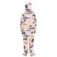 thumbnail image 3 of Palm Trees Pattern One Piece Pajamas Soft Jumpsuit Cozy Sleep and Play Romper Zipper and Pockets 5T-6T, 3 of 8