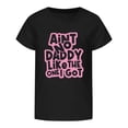 thumbnail image 4 of WOYY Infant Girls Short Sleeve T-Shirt Letter Print Crew Neck T Shirt Summer Tee, Sizes 18-24 Months, 4 of 4