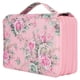 thumbnail image 2 of Estuche para lápices con estampado de rosas, cremallera multicapa, 252 ranuras, bolsillo de almacenamiento portátil para bolígrafos (fondo rosa rosa), 2 of 5
