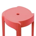thumbnail image 3 of Set de 4 bancos de plástico apilables de 45 cm color rojo, 3 of 4