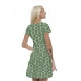 thumbnail image 2 of Women’s A Line Geometric Summer Dress, Retro Triangle Arrangement, Cross Wrap V Neck, 6 Sizes, by Ambesonne, 2 of 2