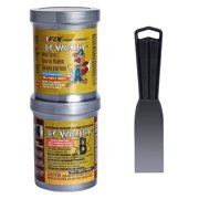 PC Products PC-Woody Wood Repair Epoxy Paste Kit with Mixing Tool, Two-Part 12 oz in Two Cans, Tan, 63320