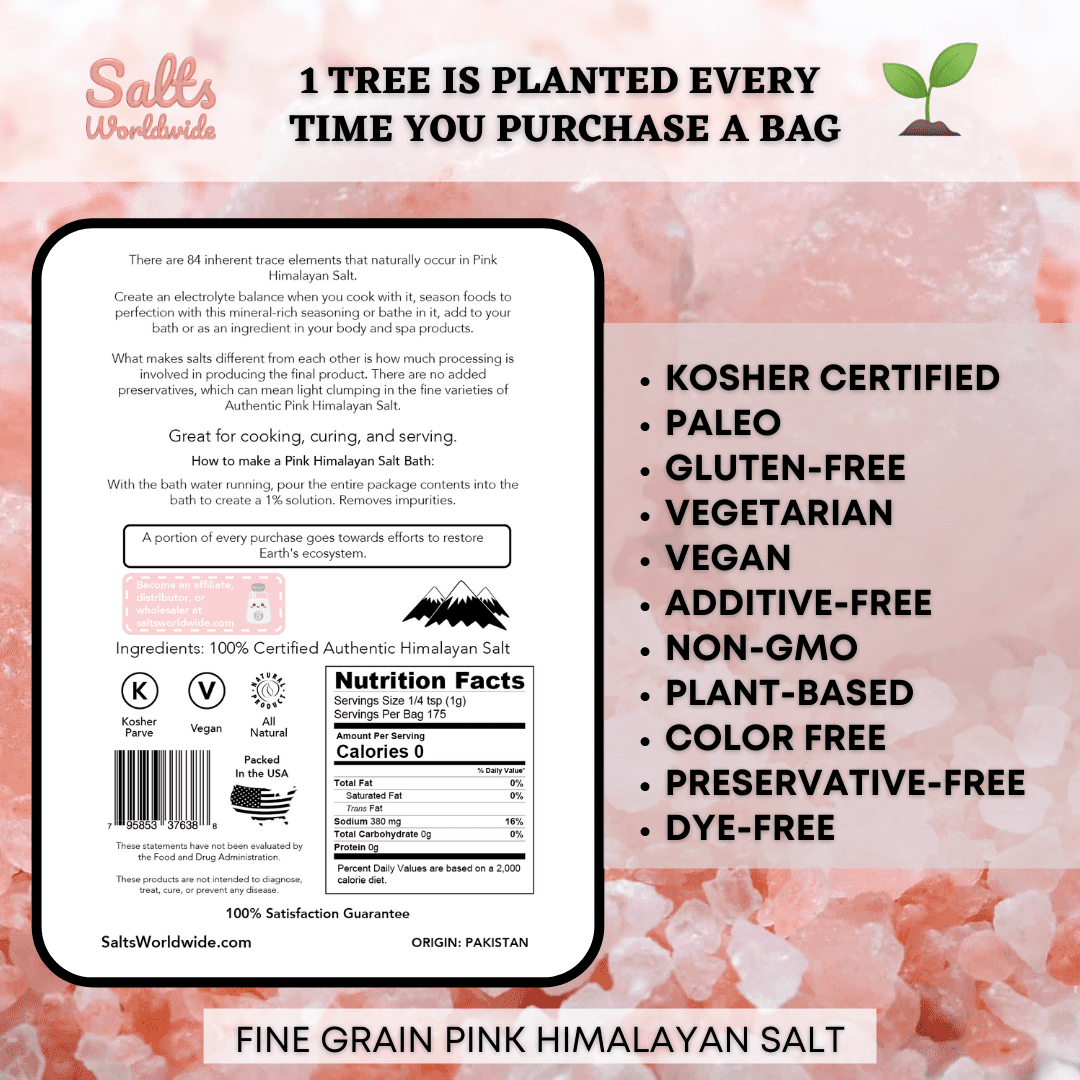 Authentic Pink Himalayan Salt Imported From Pakistan | 1KG The Big Bag | Fine Grain Premium Kosher Salt | Healthy Alternative To Table Salt | Ancient Sea Salt | Himalayan Salt