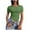 Green, variant on MIUOWANP Women's Short Sleeve Tops Casual Solid Color Stylish Waist Shaping Blouse Easy to Mix and Match T-Shirt Size XXL(12)Blue