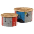 thumbnail image 3 of vidaXL Tables Basses 2 Pcs Bois de Manguier Massif, 3 of 5