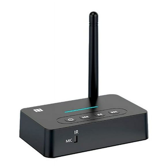 Bluetooth 5.1 Audio Adapter with NFC AUX 3.5mm Mic Remote - Wireless Music Transmitter & Receiver for TV