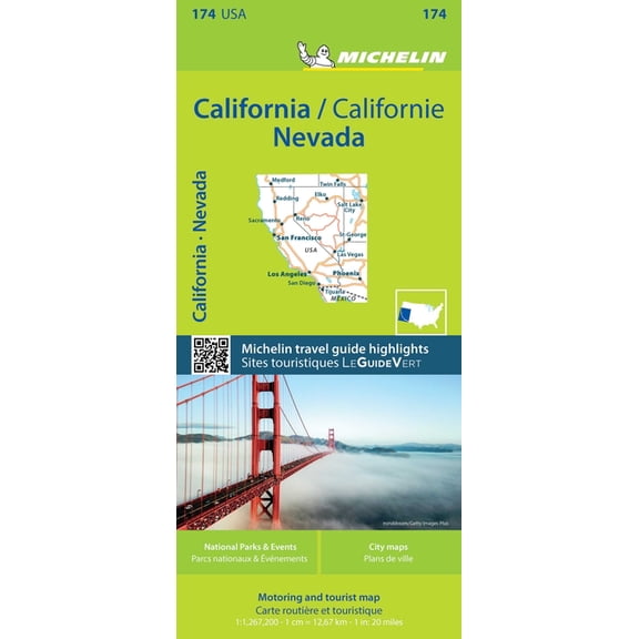 Michelin Zoom USA Maps Michelin USA California, Nevada Map 174, (Paperback)