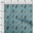 thumbnail image 2 of oneOone Viscose Chiffon Teal Blue Fabric Leaves Craft Projects Decor Fabric Printed By The Yard 42 Inch Wide, 2 of 5