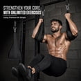 thumbnail image 4 of Hanging Ab Straps, for Pull Up Bar Core Training Leg Raises Home Gym Exercise Equipment, Black, 4 of 7