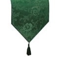 thumbnail image 3 of Elrene Home Fashions Poinsettia Elegance Jacquard Holiday Table Runner, Green, 13" x 70", 3 of 4